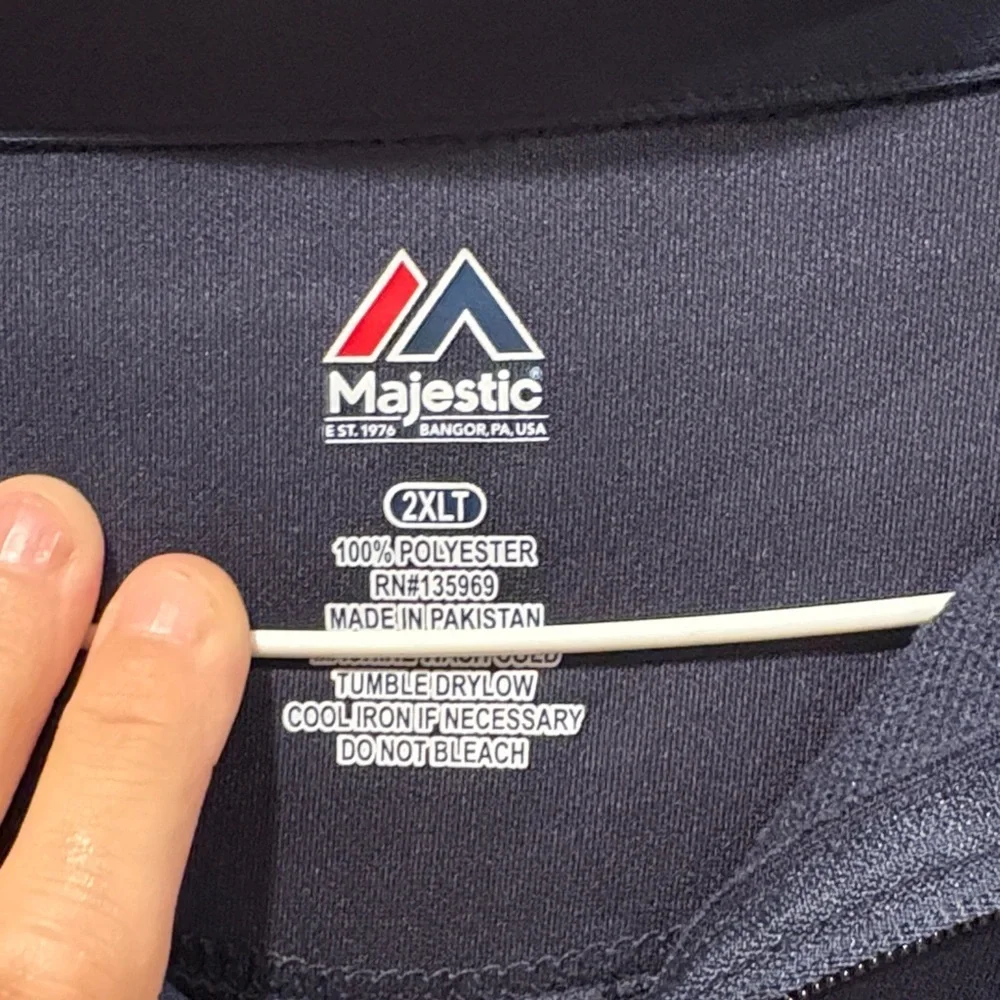 Majestic Dark Blue Quarter-Zip Jacket